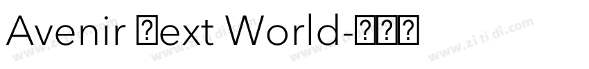 Avenir Next World字体转换